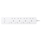 Schneider TSH34QCUSB 30W 4-position independent switch Type C+C power strip (3m) 