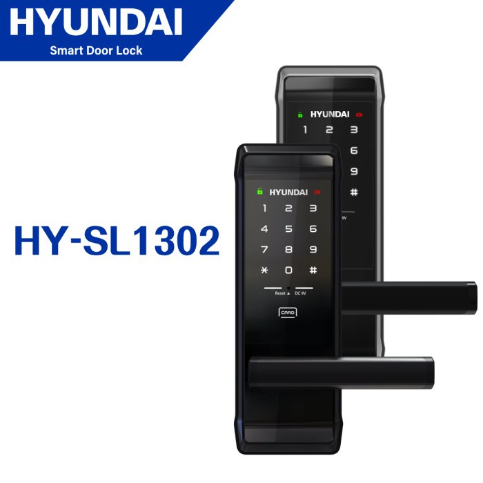 Hyundai 現代 HY - SL1302 智能指紋密碼門鎖 - 把手式 - Fever Electrics 電器熱網購平台