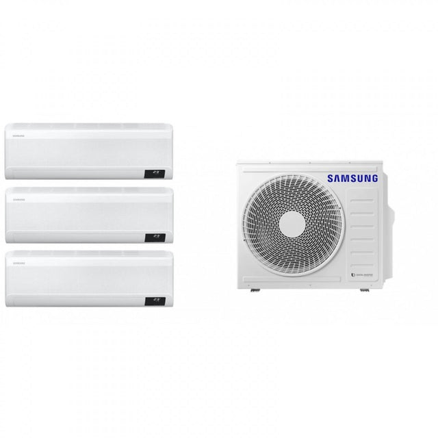 Samsung 三星 AJ068TXJ3KH/EA + AJ020 + AJ020 + AJ035 1拖3機 3/4匹+3/4匹+1.5匹 變頻冷暖 多聯式掛牆分體式冷氣機 - Fever Electrics 電器熱網購平台