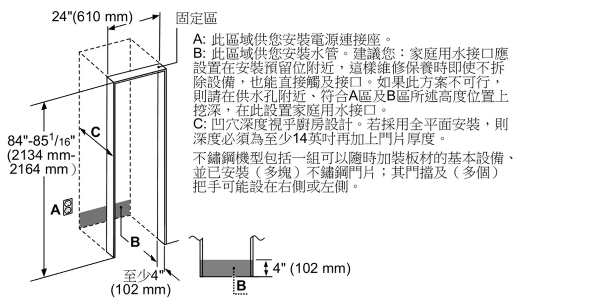 Siemens 西門子 FI24NP32 328L iQ700 嵌入式單門冷凍櫃 - Fever Electrics 電器熱網購平台