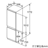 Siemens 西門子 KI86NAF31K 254L iQ500 嵌入式雙門雪櫃 (下置冰格) - Fever Electrics 電器熱網購平台