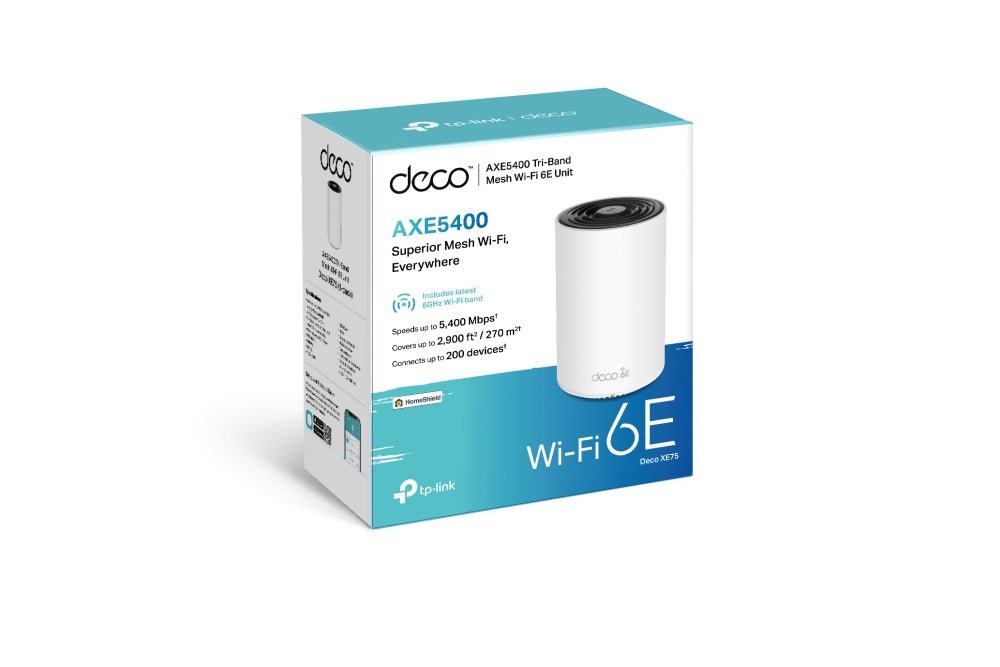 TP - Link Deco XE75 AXE5400 三頻 Mesh Wi - Fi 6E Router (1件裝) - Fever Electrics 電器熱網購平台