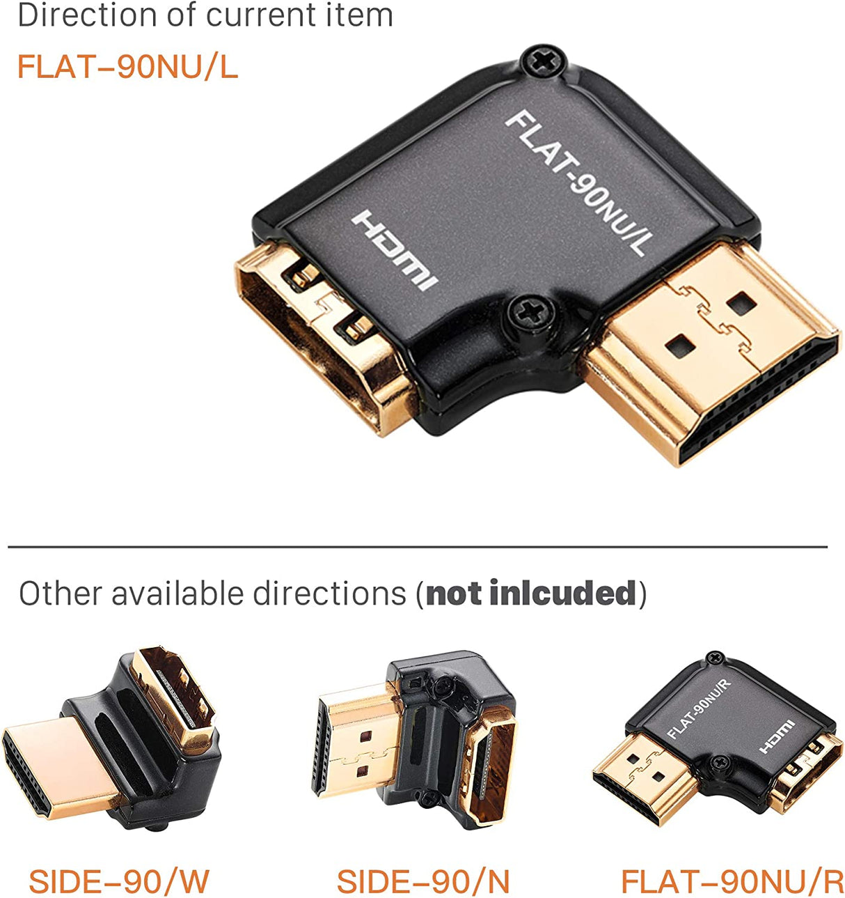 Zeskit FLAT - 90NU 鋅合金 HDMI 90度轉接頭 - Fever Electrics 電器熱網購平台