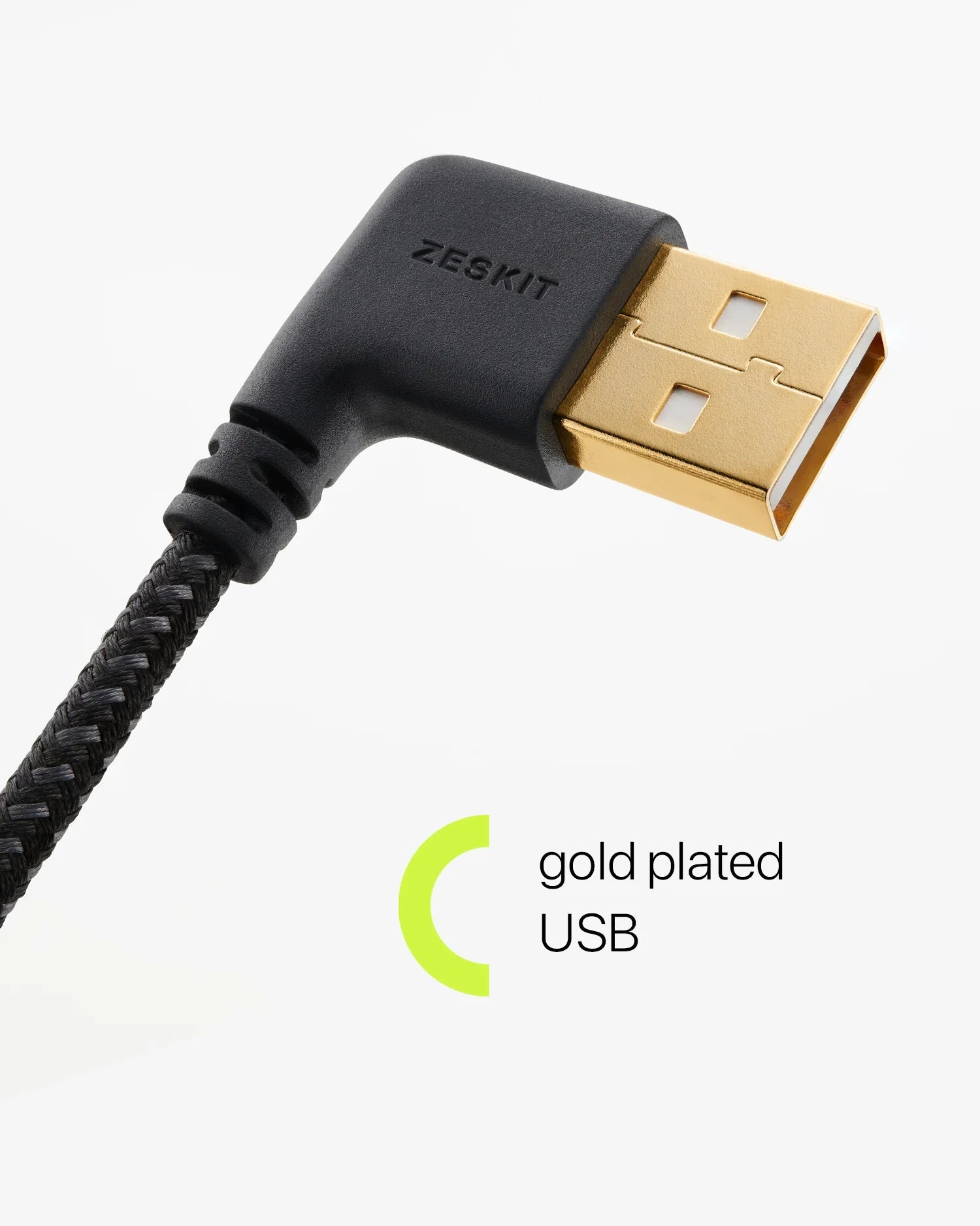 Zeskit Lightning to USB - A MFi 認證 90度傳輸線 - Fever Electrics 電器熱網購平台